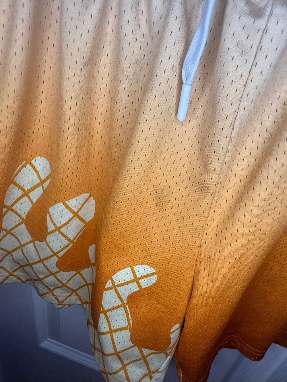 Baseball Lifestyle 101 Ice Cream Drip Mesh Shorts Orange Size S